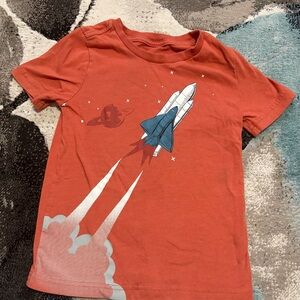 5/$20Kids Rocket Graphic Tee - Rust Orange